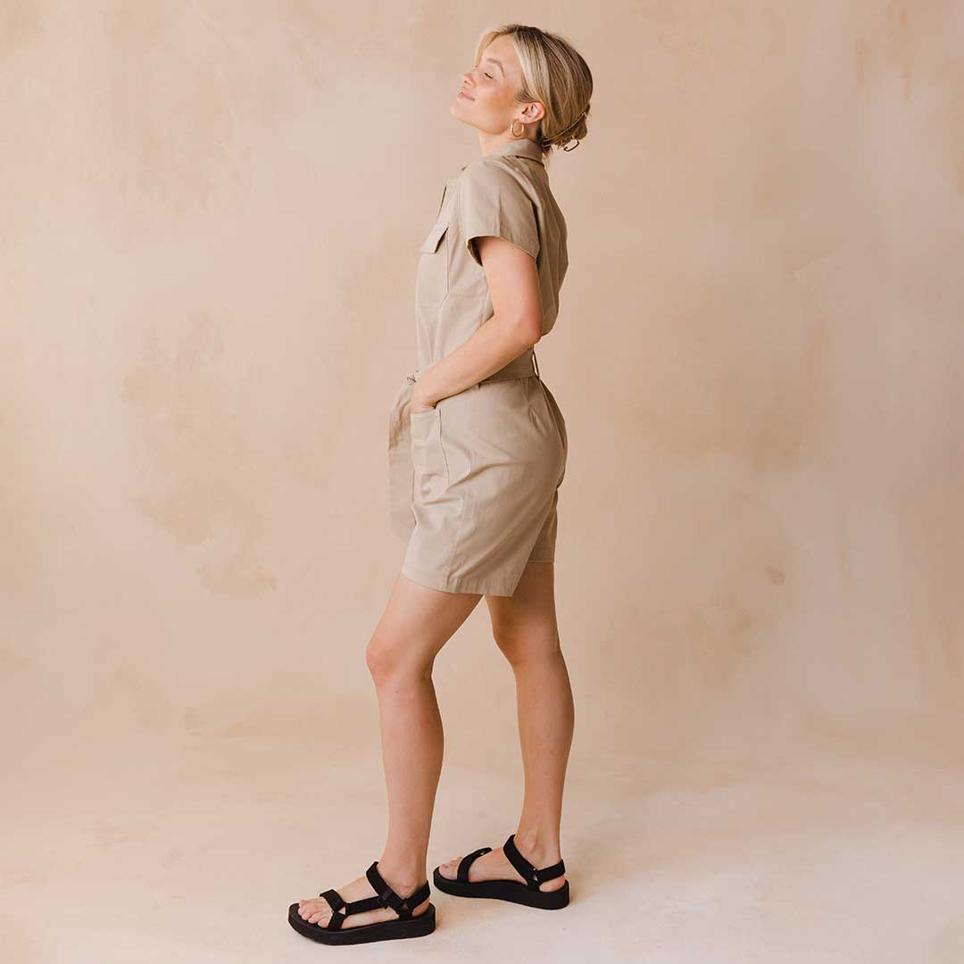 City Romper, Brown Canvas - Image 6