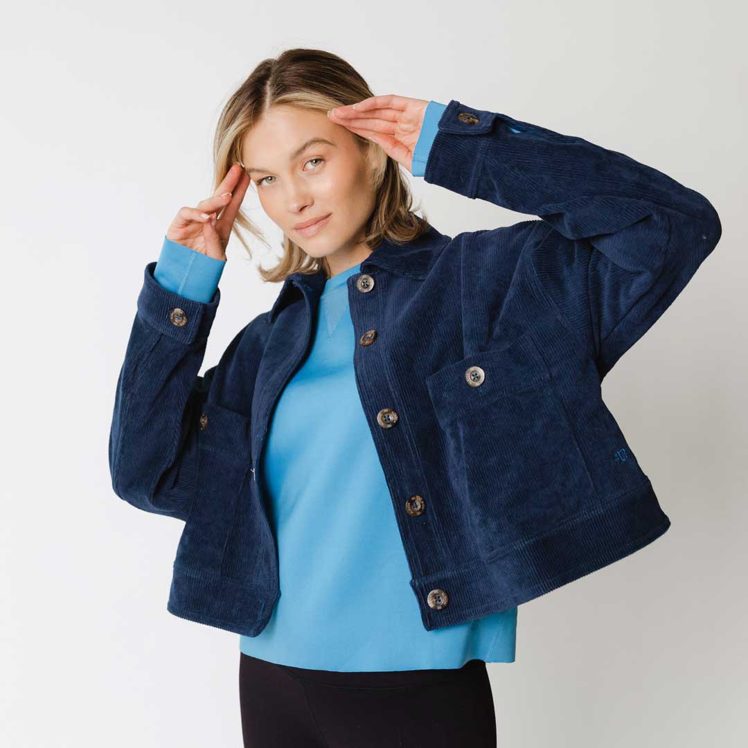 Corduroy Navy Button-Up - Image 4