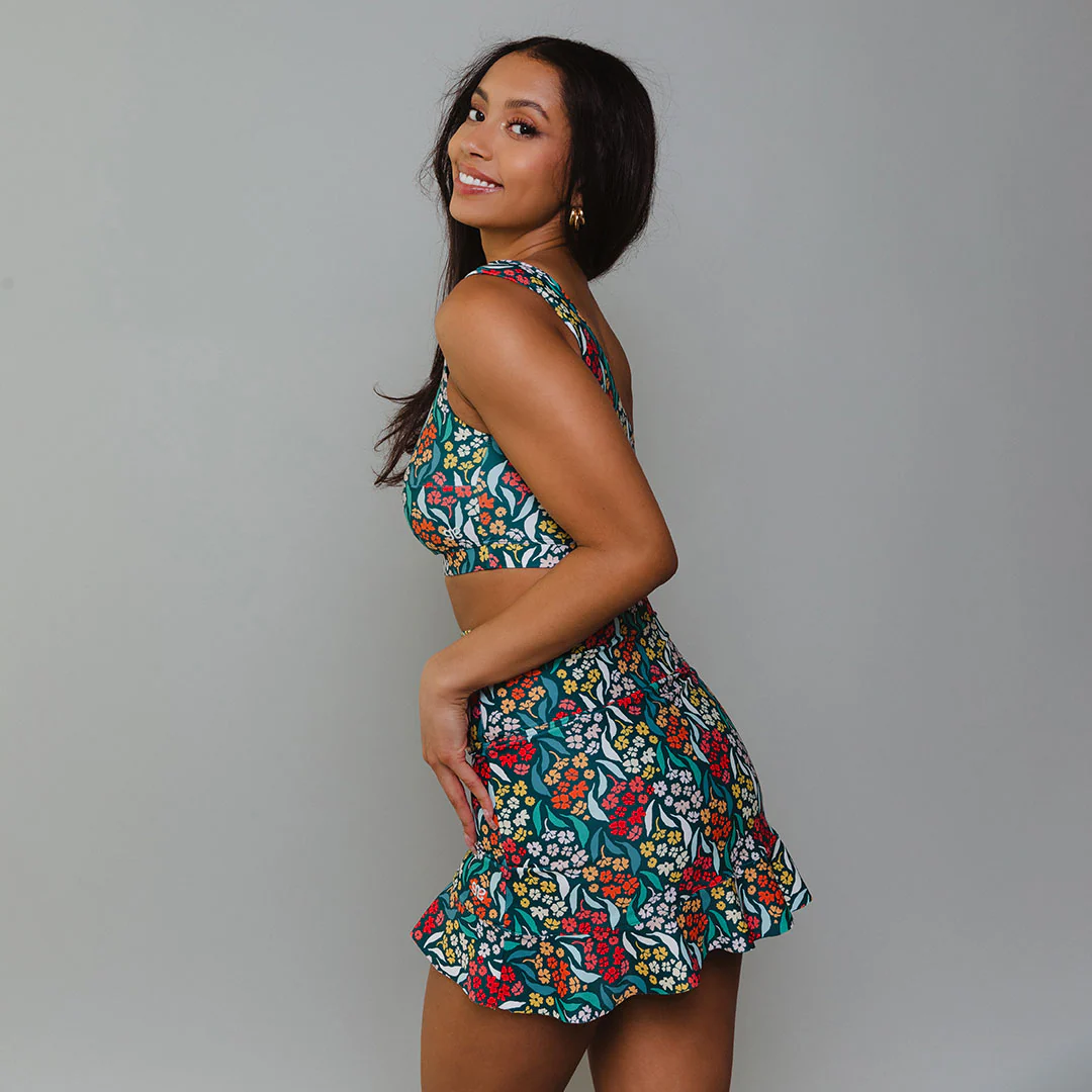 Costa Floral High-Waisted Swim Skirt - Image 6
