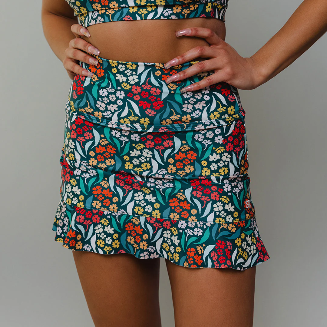Costa Floral High-Waisted Swim Skirt - Image 7