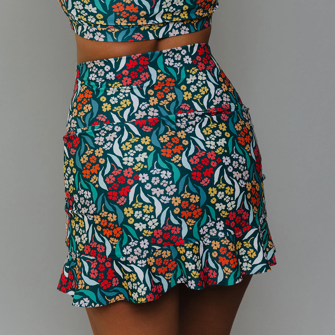 Costa Floral High-Waisted Swim Skirt - Image 8