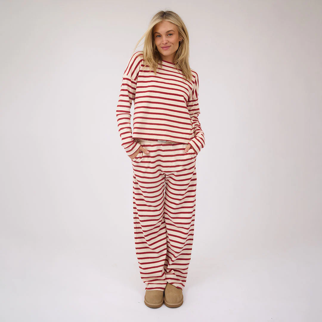 Crimson Striped Sweater - Image 2