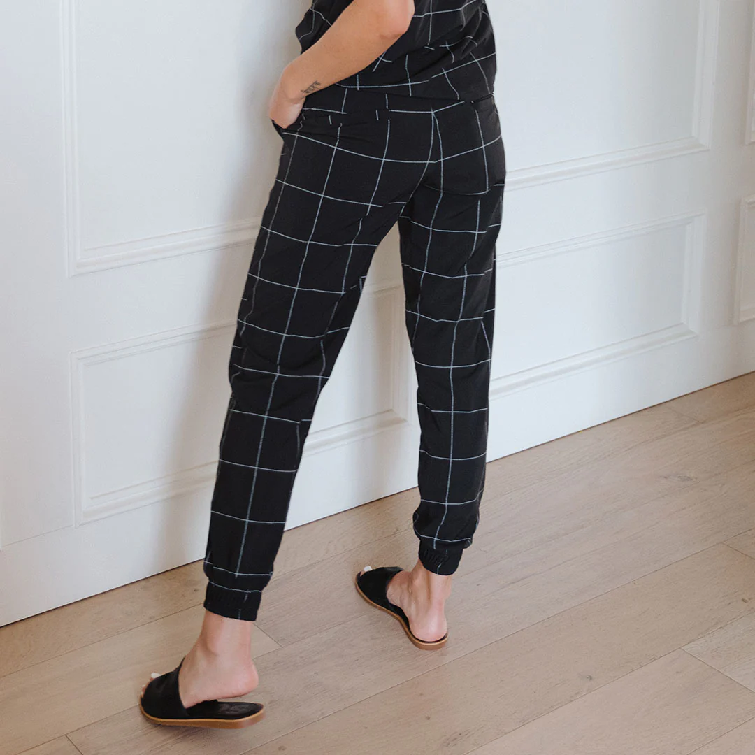 Destination Joggers, Black Windowpane - Image 2