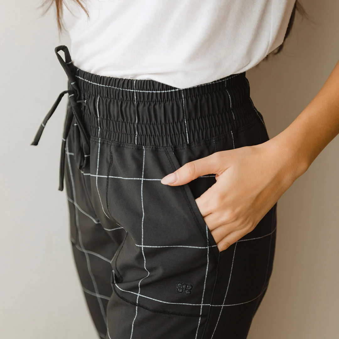 Destination Joggers, Black Windowpane - Image 4