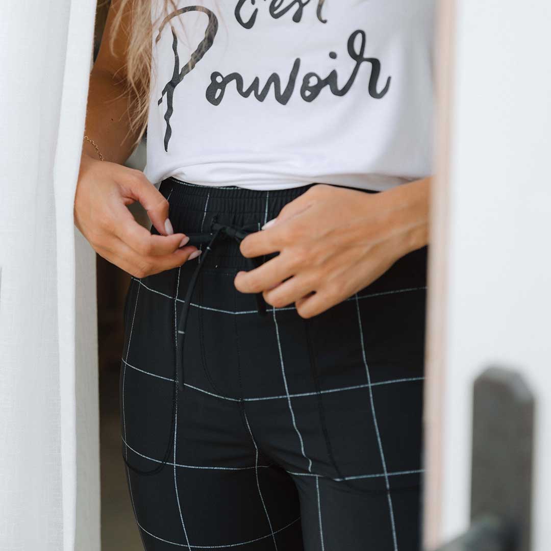 Destination Joggers, Black Windowpane - Image 7