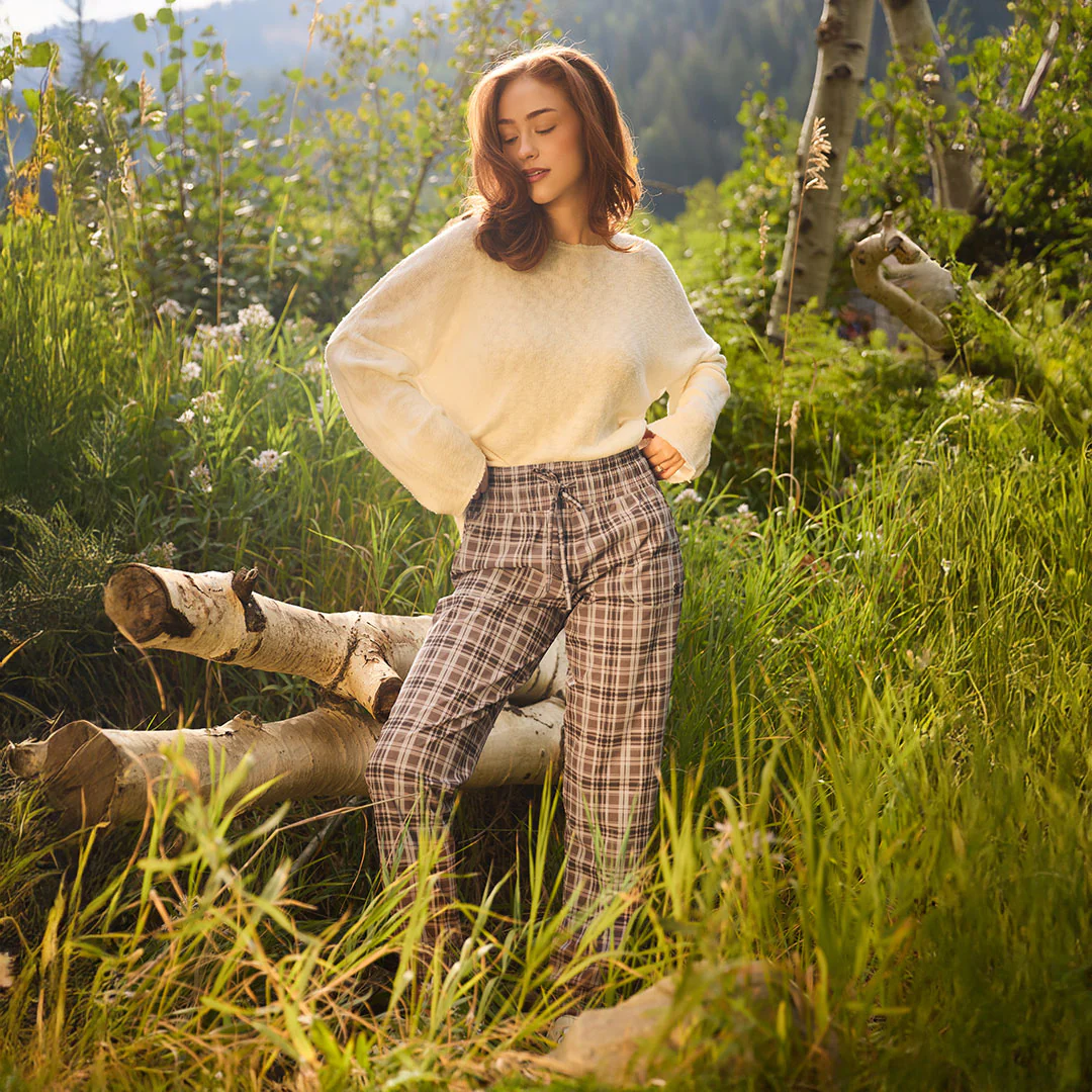 Destination Joggers, Toffee Plaid - Image 5