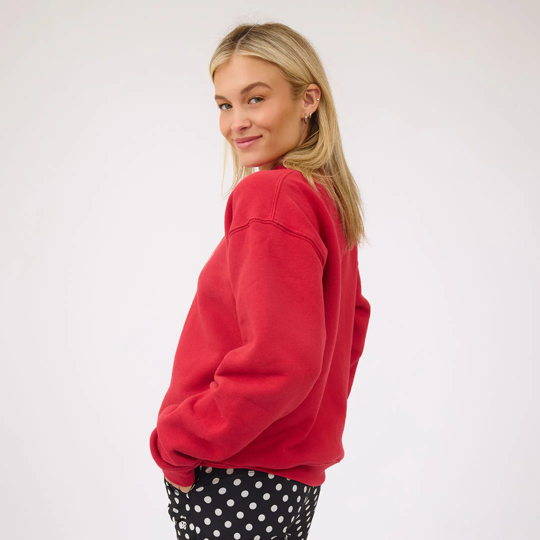 Disney 101 Dalmatians Holiday Crew Sweatshirt, Red - Image 4