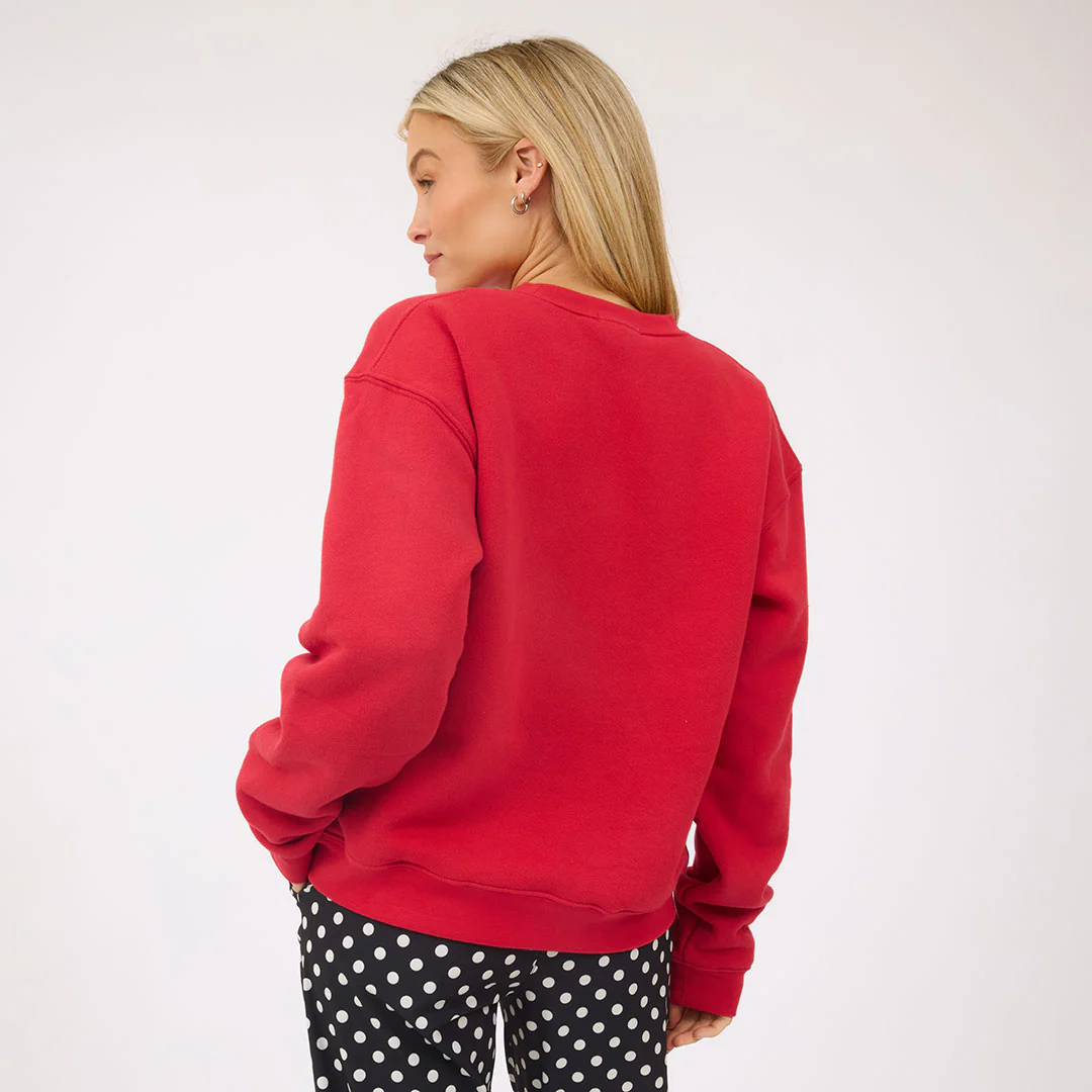 Disney 101 Dalmatians Holiday Crew Sweatshirt, Red - Image 6