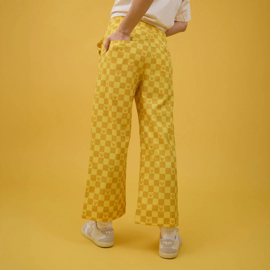 Disney Audrey Wide Leg Pants, Butter Check - Image 5