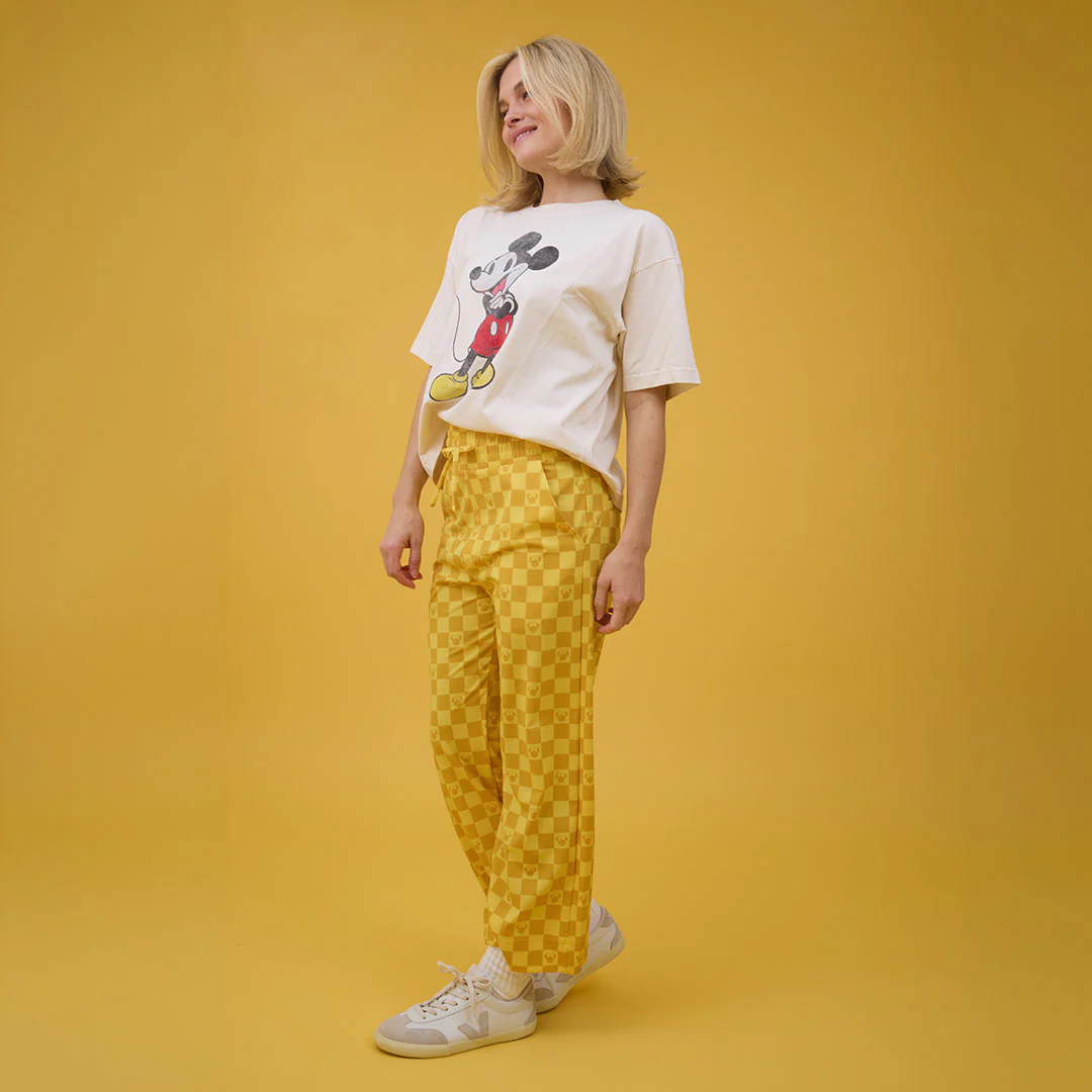 Disney Audrey Wide Leg Pants, Butter Check - Image 9