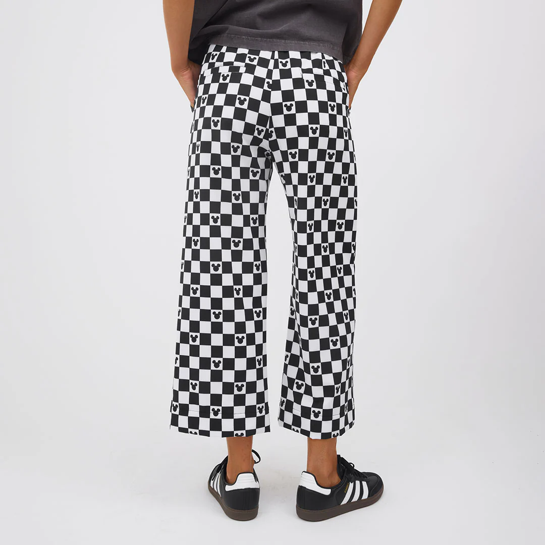 Disney Audrey Wide Leg Pants, Mickey Check - Image 4