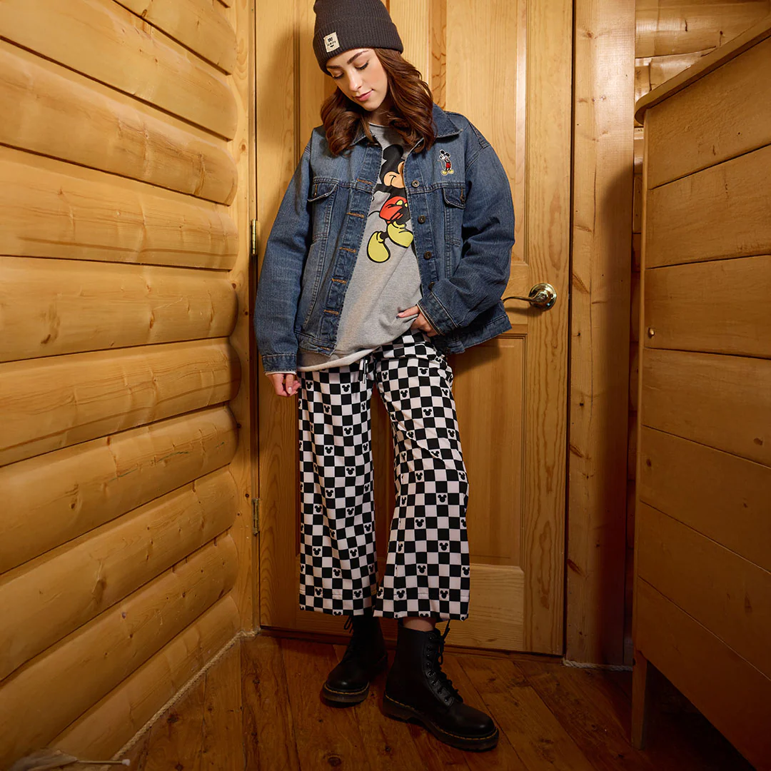 Disney Audrey Wide Leg Pants, Mickey Check - Image 5