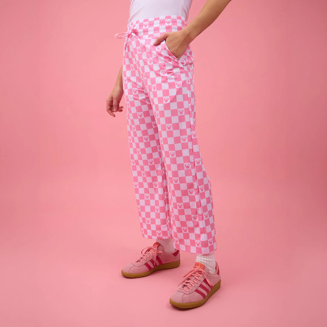 Disney Audrey Wide Leg Pants, Pink Check - Image 2