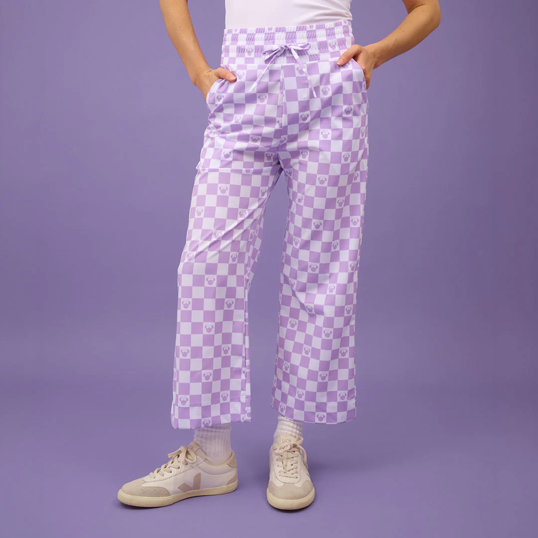Disney Audrey Wide Leg Pants, Purple Check - Image 2