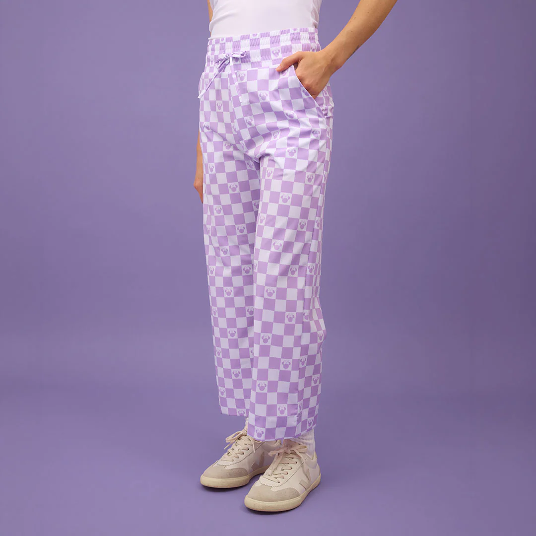 Disney Audrey Wide Leg Pants, Purple Check - Image 4