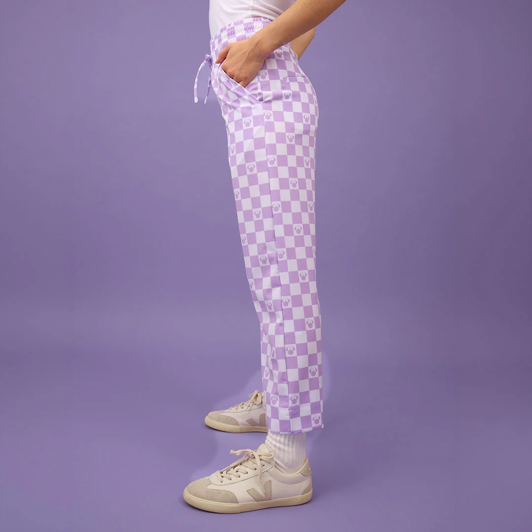 Disney Audrey Wide Leg Pants, Purple Check - Image 5