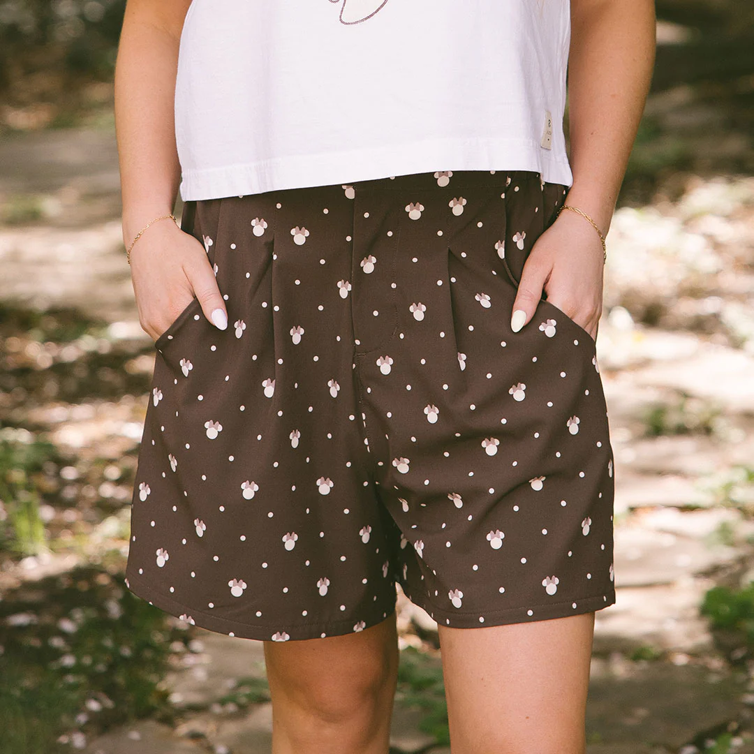 Disney Bermuda Shorts, Cream Cocoa Dot - Image 3