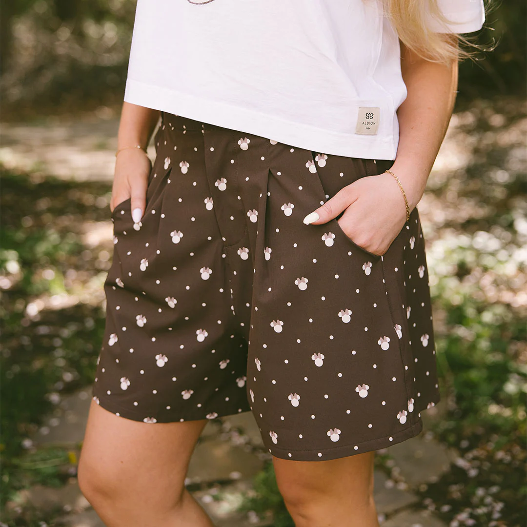 Disney Bermuda Shorts, Cream Cocoa Dot - Image 4