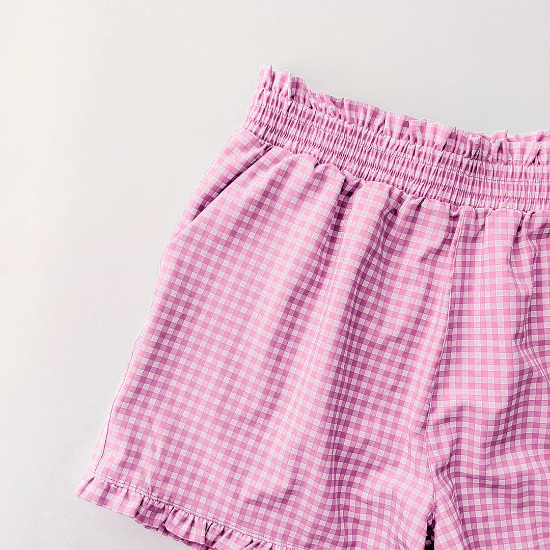 Disney Bow Lake Shorts, Pink Gingham - Image 12