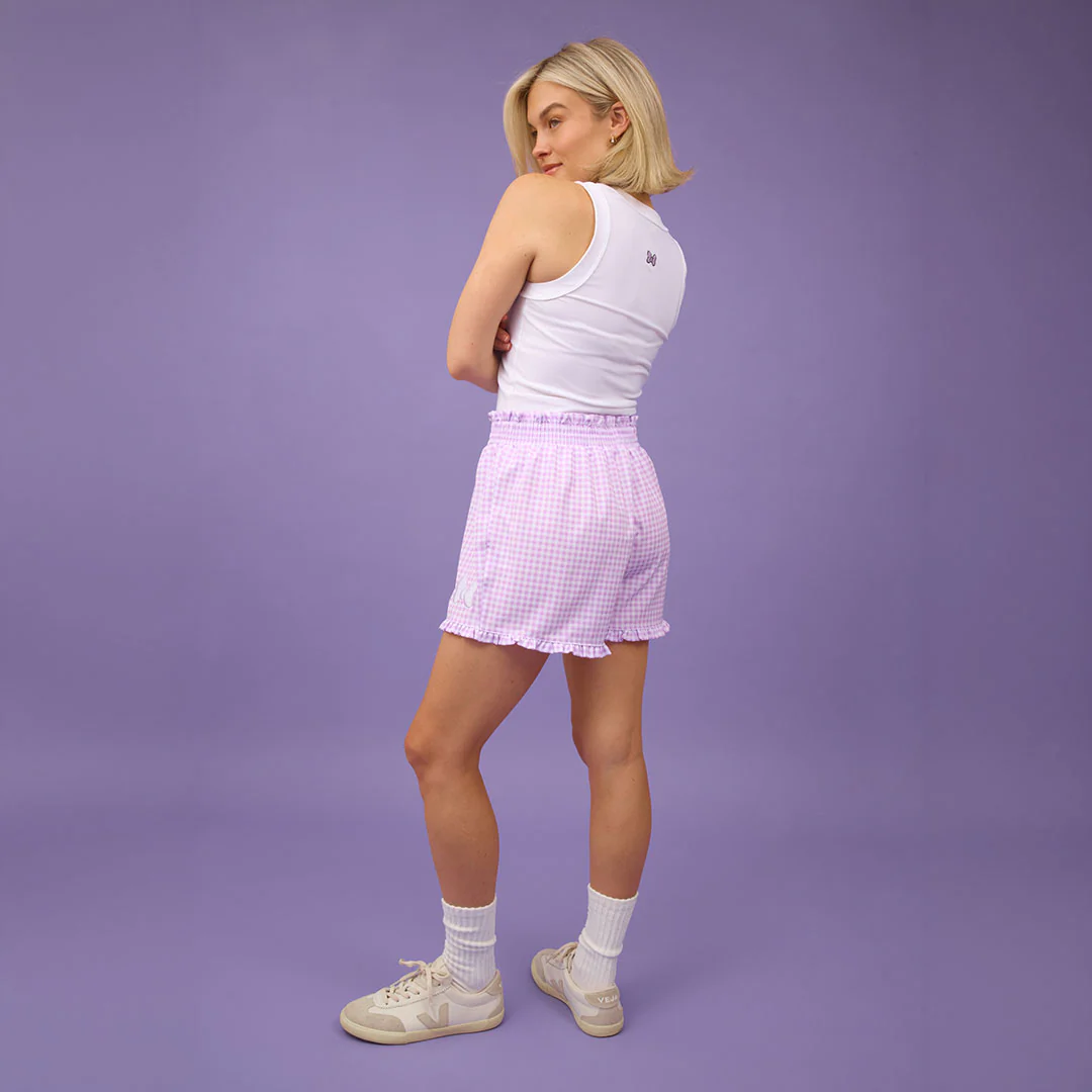 Disney Bow Lake Shorts, Purple Gingham - Image 10