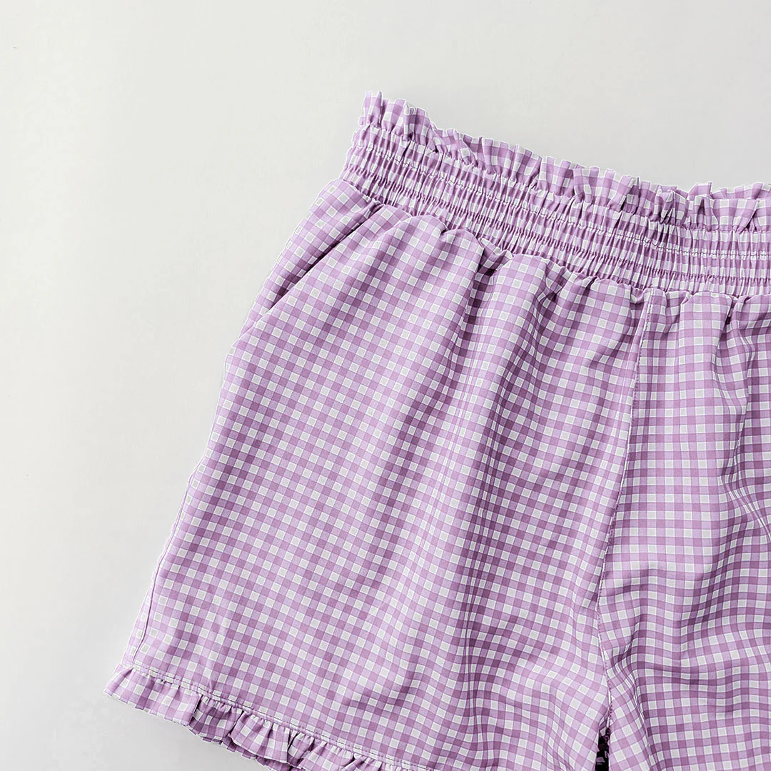 Disney Bow Lake Shorts, Purple Gingham - Image 14