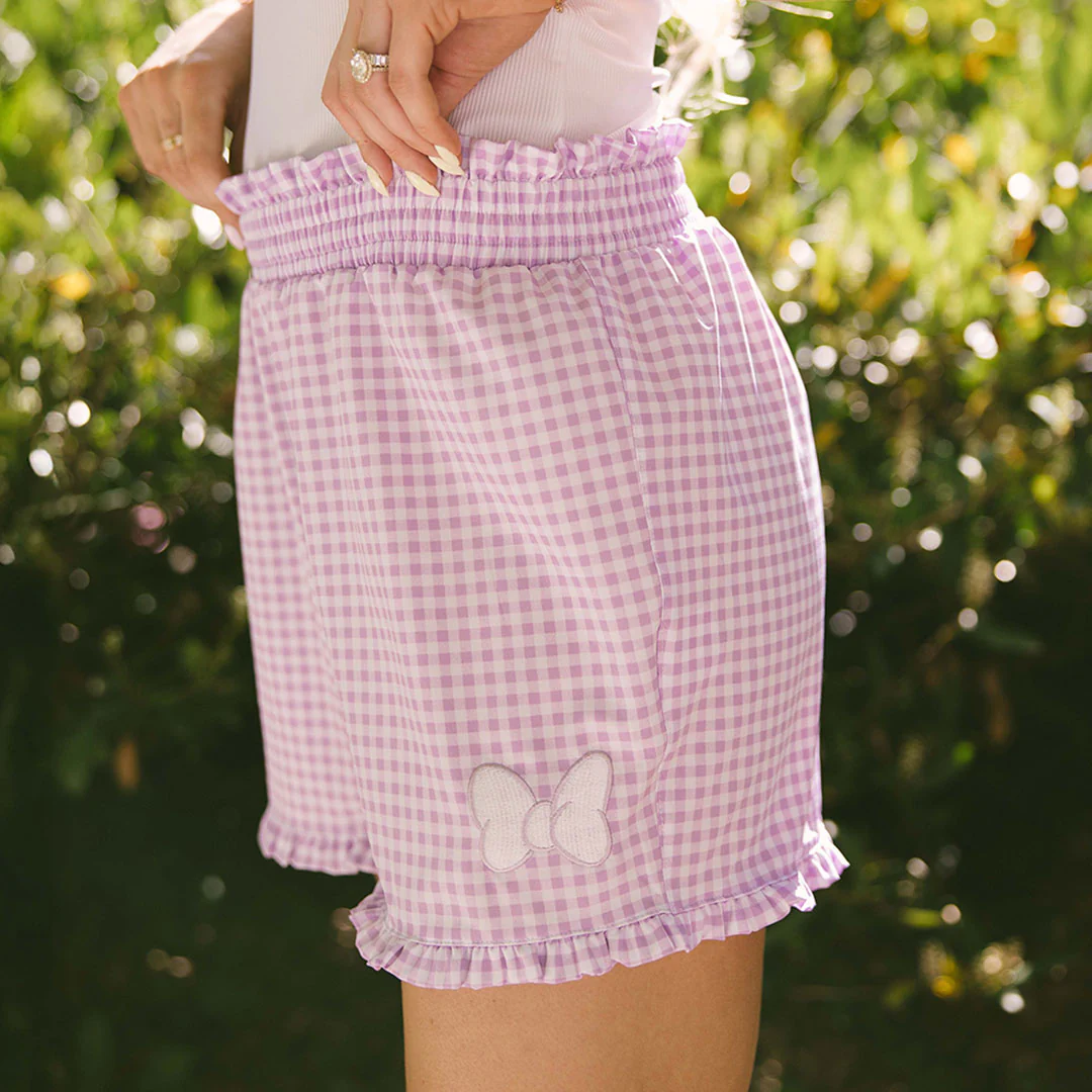 Disney Bow Lake Shorts, Purple Gingham - Image 16