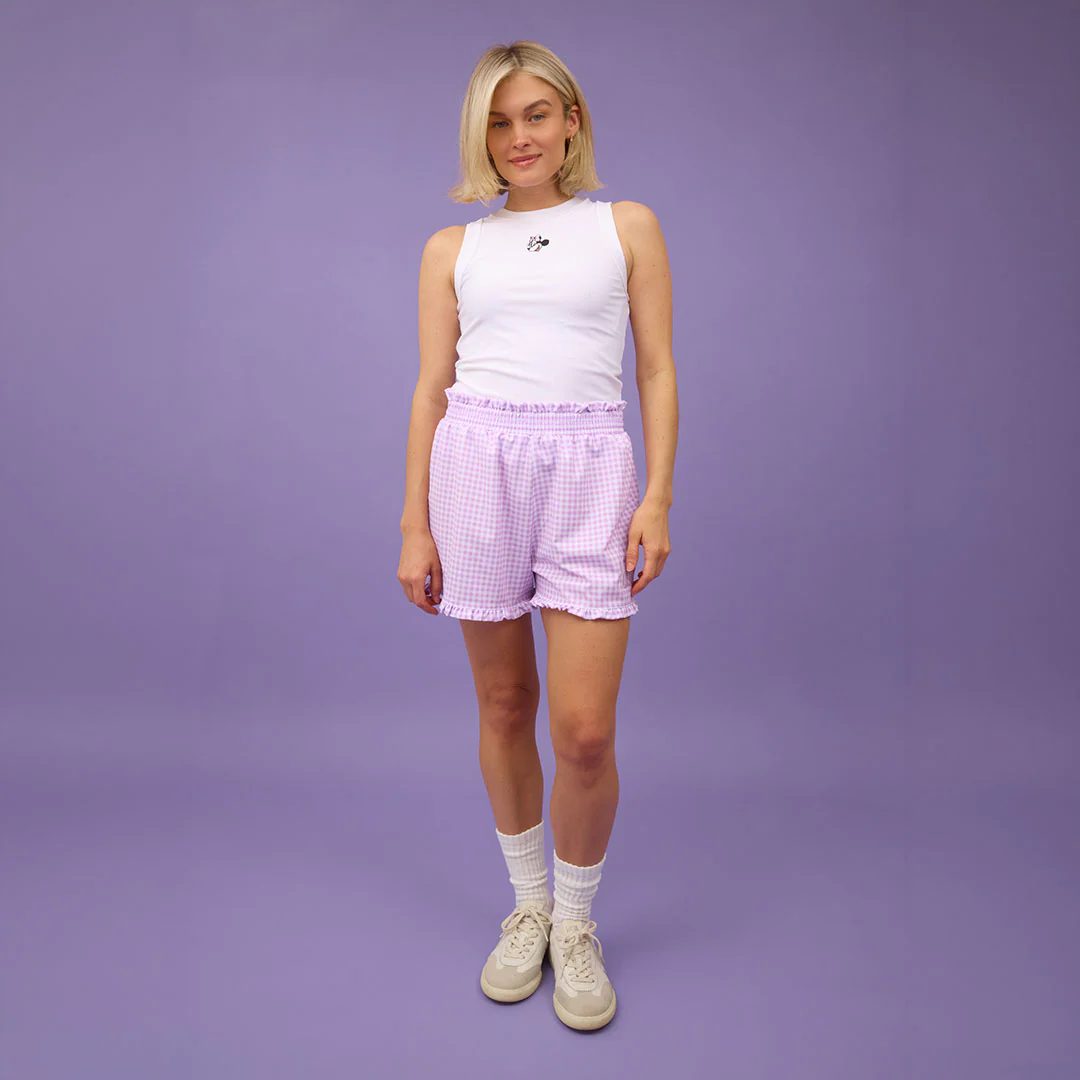 Disney Bow Lake Shorts, Purple Gingham - Image 8