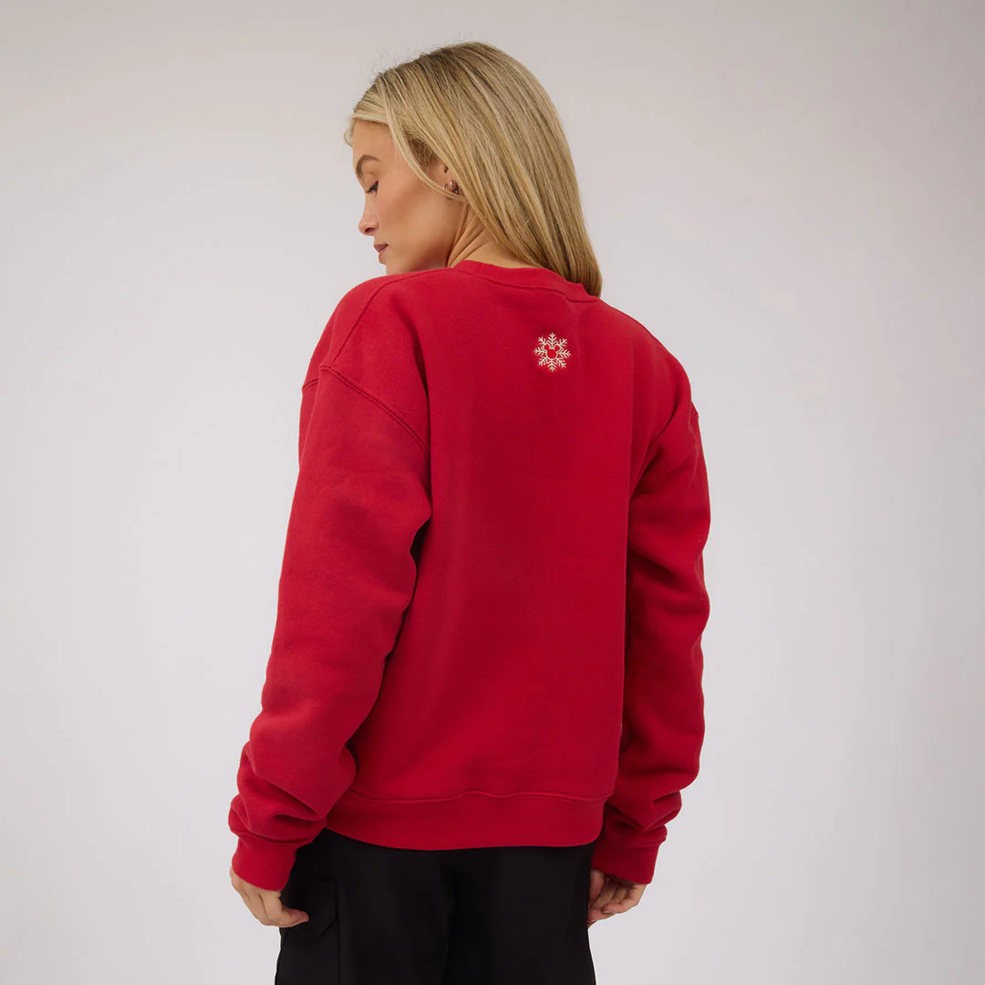 Disney Donald Duck Holiday Crew Sweatshirt, Red - Image 6