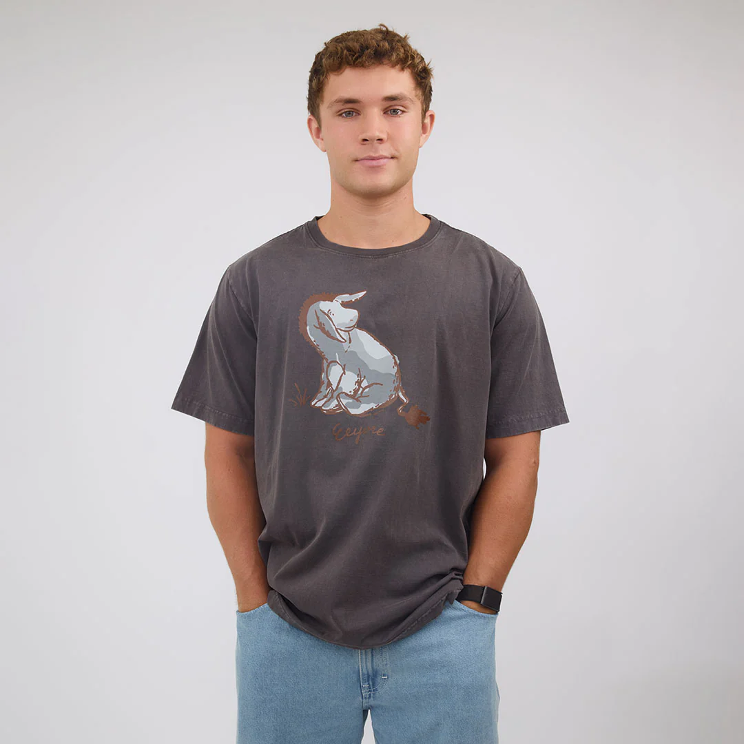 Disney Eeyore Men's Classic Tee, Charcoal - Image 2