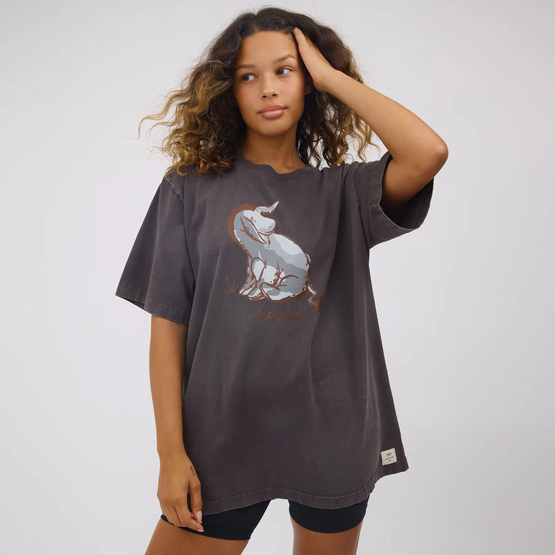 Disney Eeyore Men's Classic Tee, Charcoal - Image 6