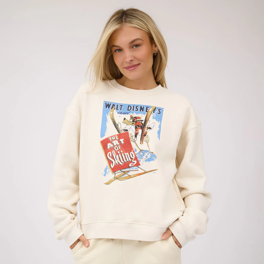 Disney Goofy Ski Crew Sweatshirt, Oat - Image 4