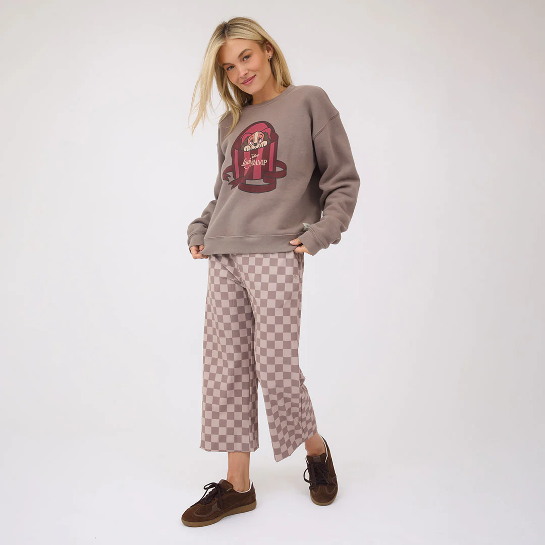Disney Lady and the Tramp Crew Sweatshirt, Brown - Image 4