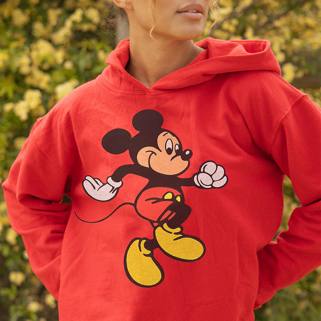 Disney Mickey Boyfriend Hoodie, Red - Image 3