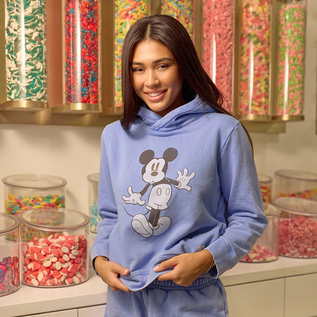 Disney Mickey Boyfriend Hoodie, Sky Blue - Image 10
