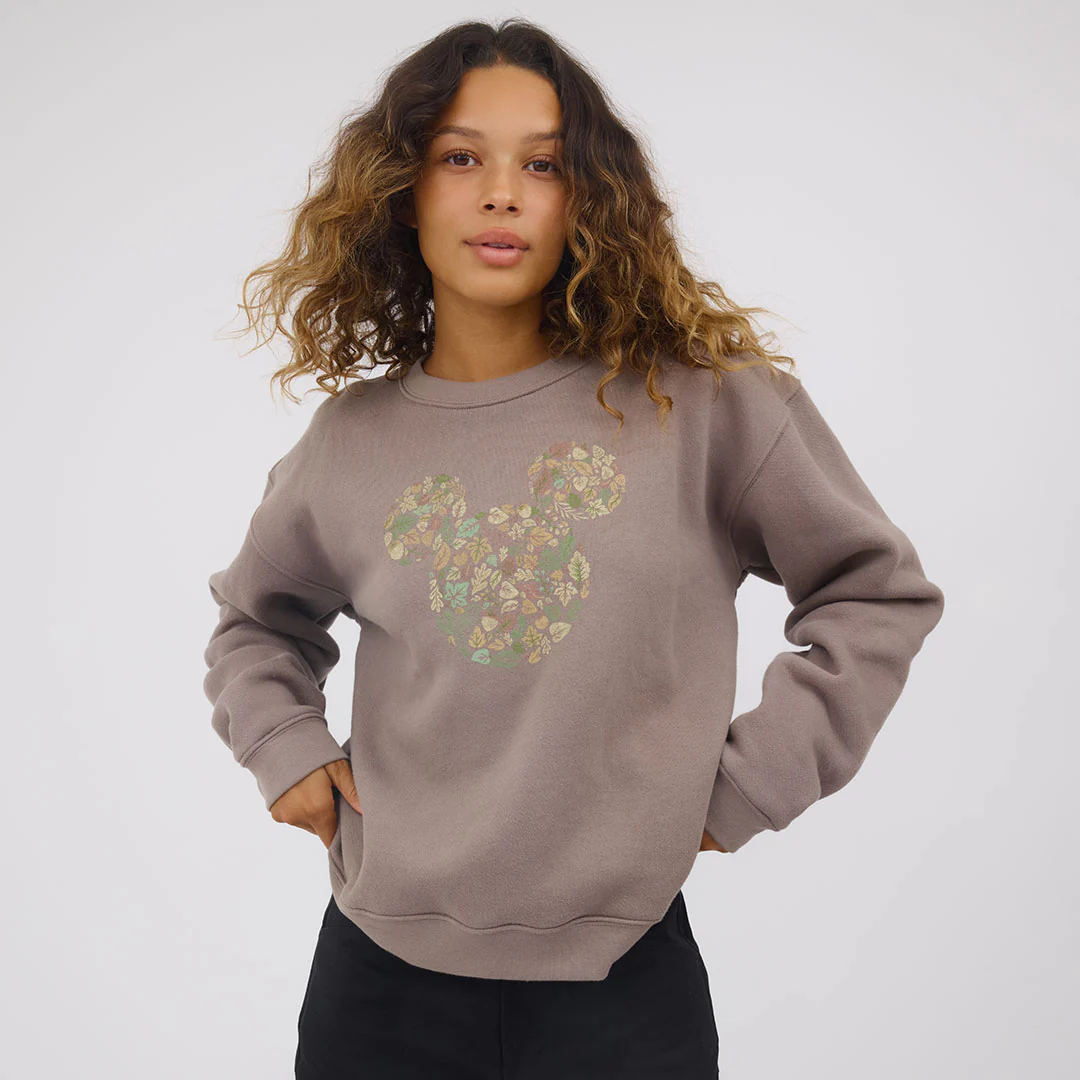 Disney Mickey Harvest Crew Sweatshirt, Brown - Image 5