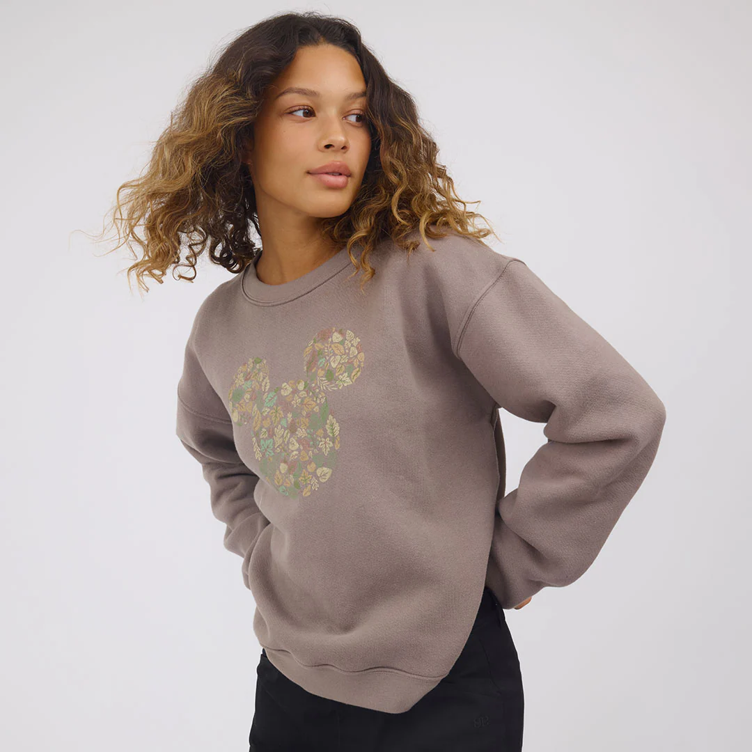 Disney Mickey Harvest Crew Sweatshirt, Brown - Image 6