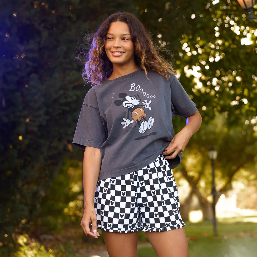 Disney Mickey Lake Shorts, Black Check - Image 2