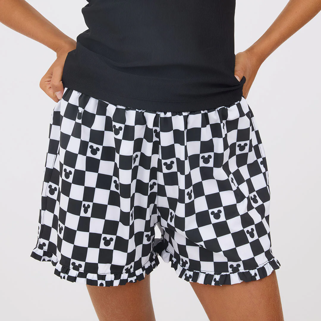 Disney Mickey Lake Shorts, Black Check - Image 3