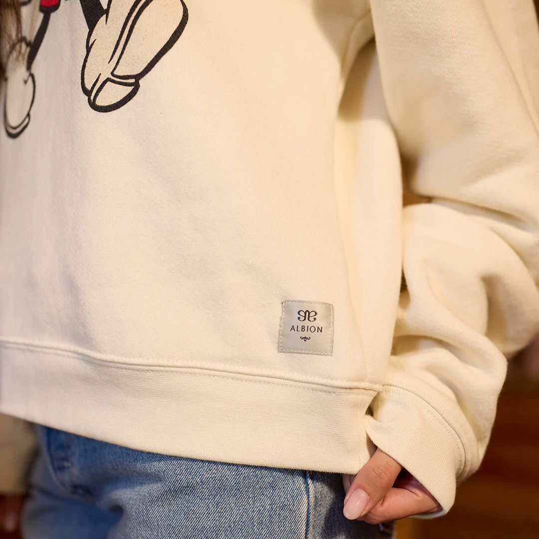 Disney Mickey Mouse Holiday Boyfriend Hoodie, Oat - Image 6