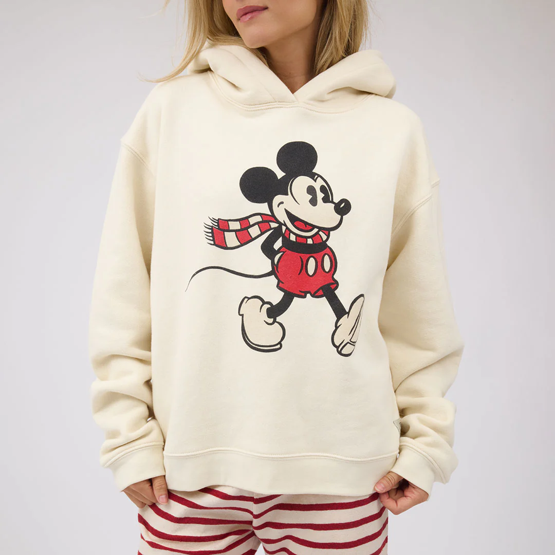 Disney Mickey Mouse Holiday Boyfriend Hoodie, Oat - Image 8