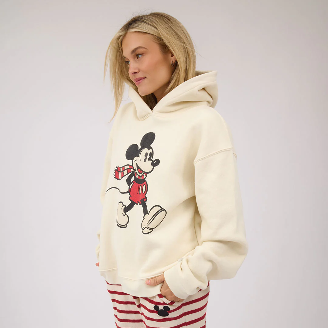 Disney Mickey Mouse Holiday Boyfriend Hoodie, Oat - Image 9