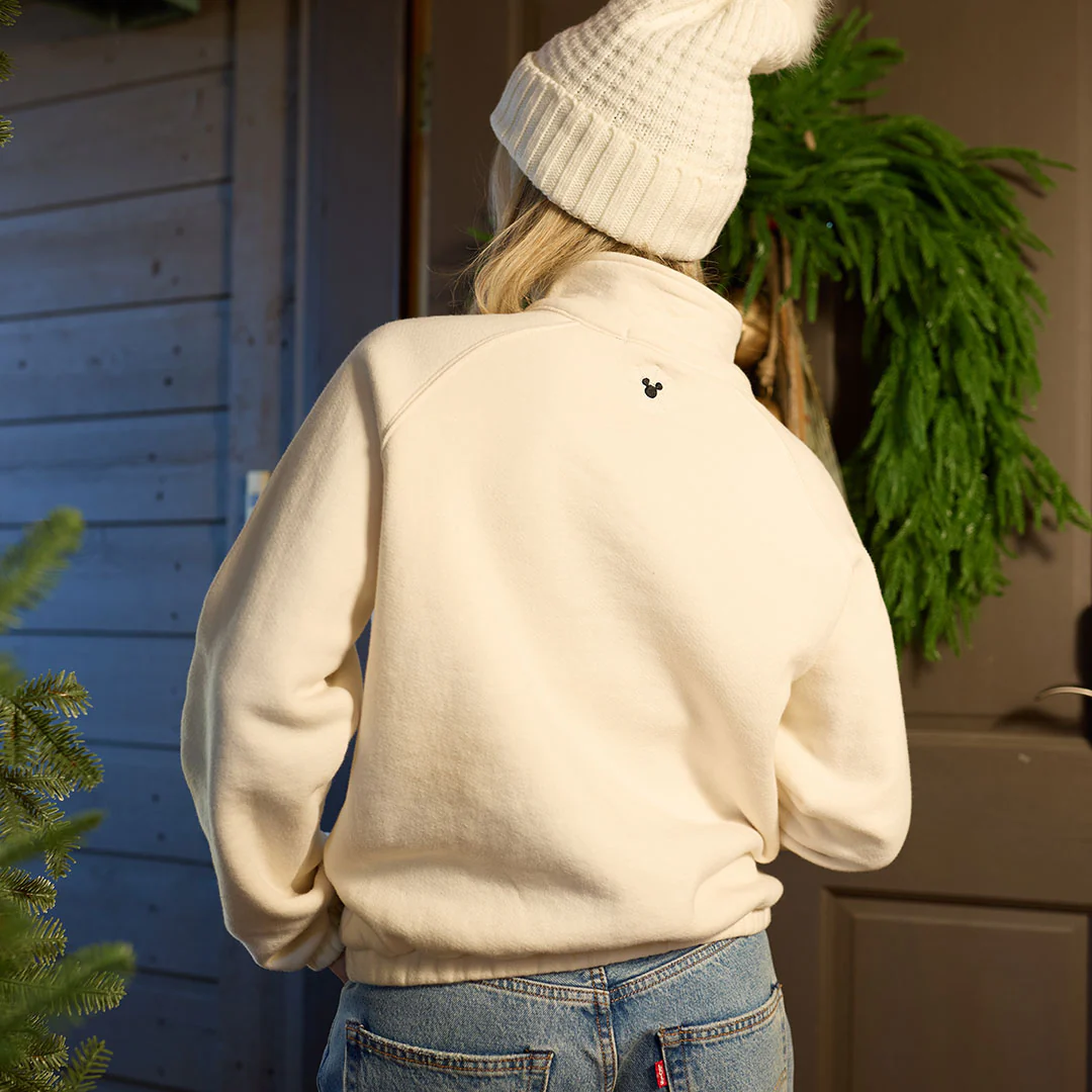 Disney Mickey Mouse Holiday Cinched 1/4 Zip, Oat - Image 3