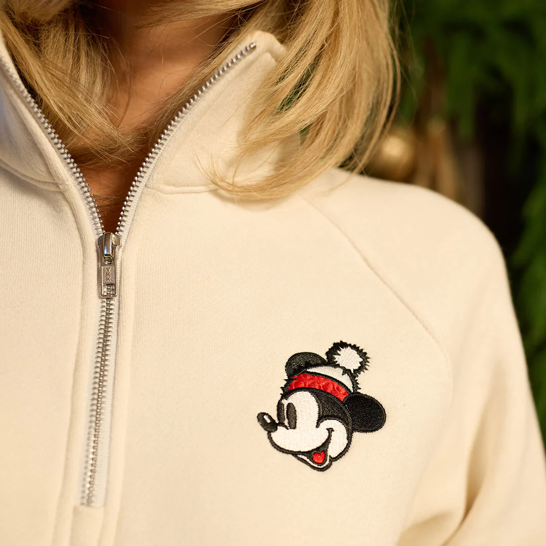 Disney Mickey Mouse Holiday Cinched 1/4 Zip, Oat - Image 5
