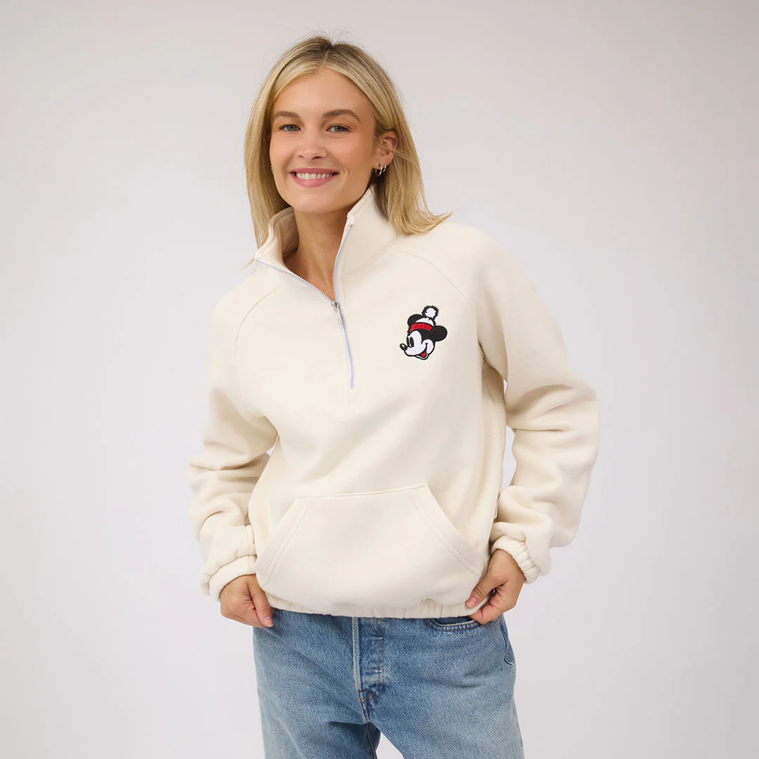 Disney Mickey Mouse Holiday Cinched 1/4 Zip, Oat - Image 8