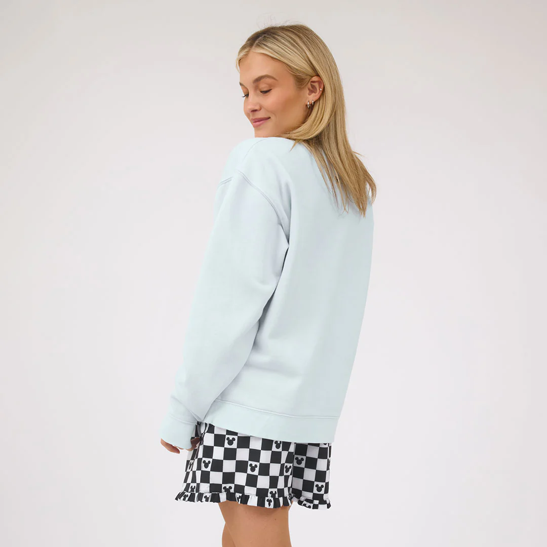 Disney Mickey Mouse Ski Crew Sweatshirt, Powder Blue - Image 11
