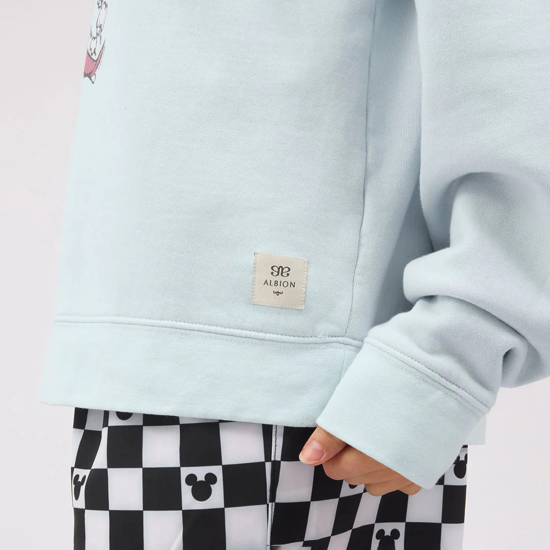 Disney Mickey Mouse Ski Crew Sweatshirt, Powder Blue - Image 12