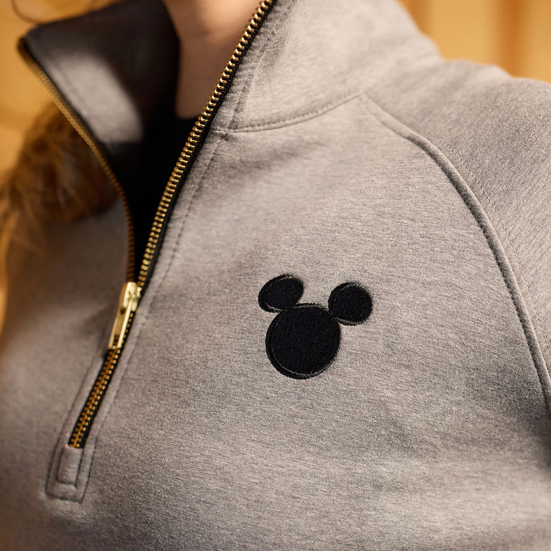 Disney Mickey Oxford Zip-Up, Heather Grey - Image 2