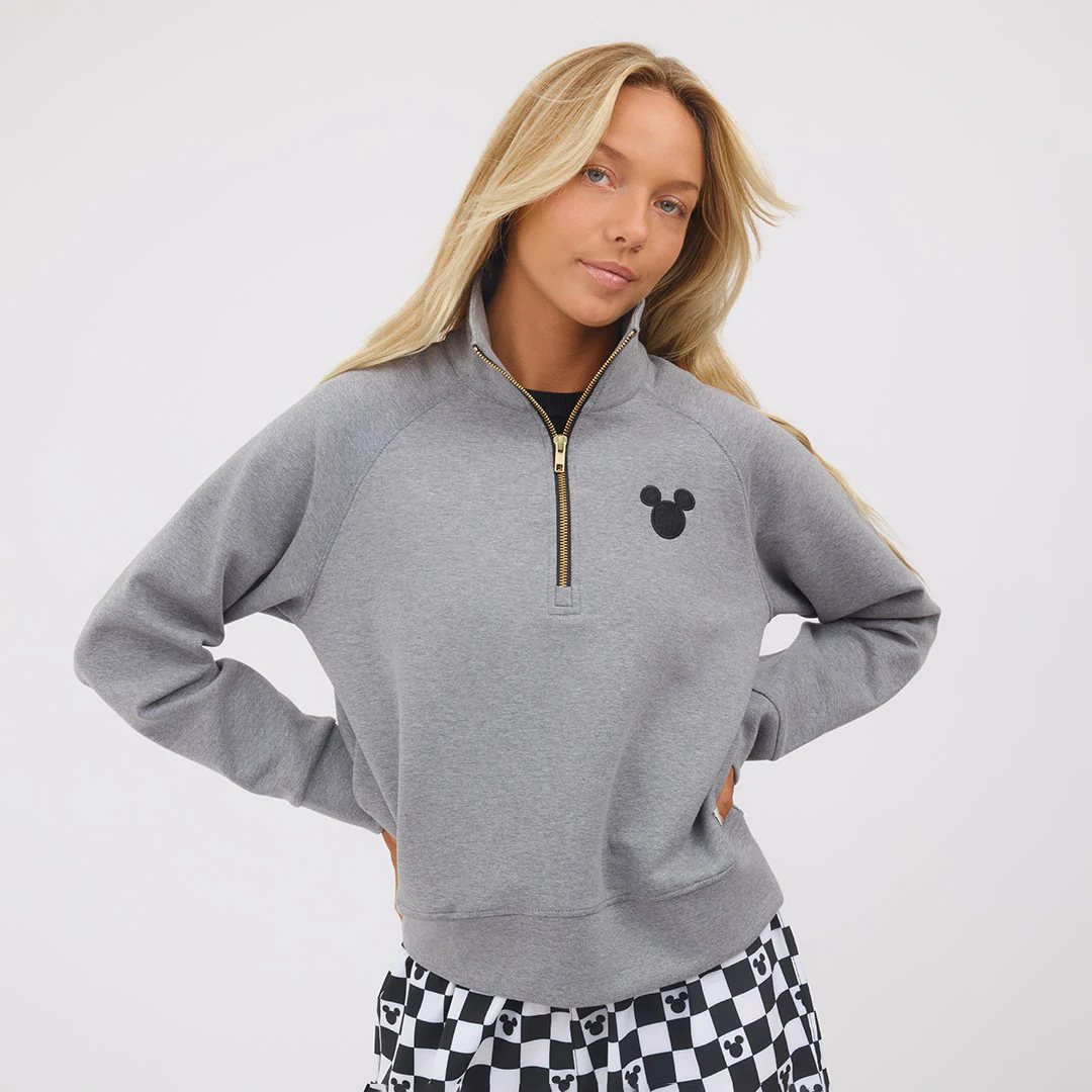 Disney Mickey Oxford Zip-Up, Heather Grey - Image 6