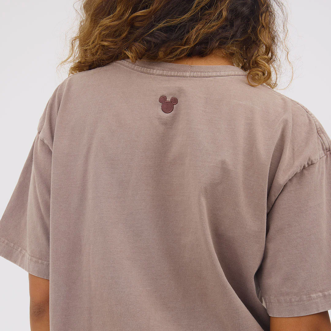 Disney Mickey Plaid Oversized Tee, Brown - Image 9