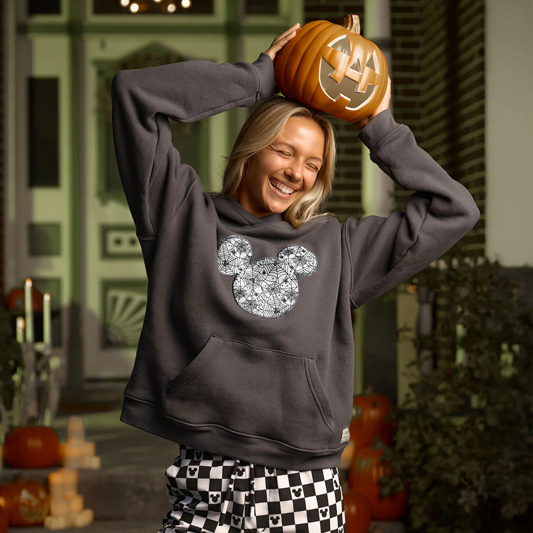 Disney Mickey Web Boyfriend Hoodie, Charcoal - Image 10